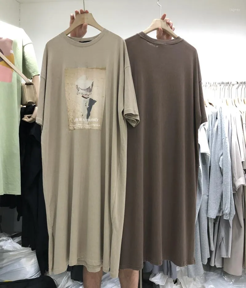 Festklänningar maxi tryck t shirt klänning kvinnor sommar strand lös bodycon elegant casual midi långa kläder överdimensionerade