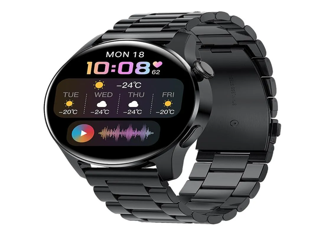 2022 Nieuwe draagbare technologie en volwassenen Smart Watch Heren Waterdicht Sport Fitness Tracker Weerweergave Bluetooth Oproep Smartwatch Voor HUAWEI Android IOS6245690