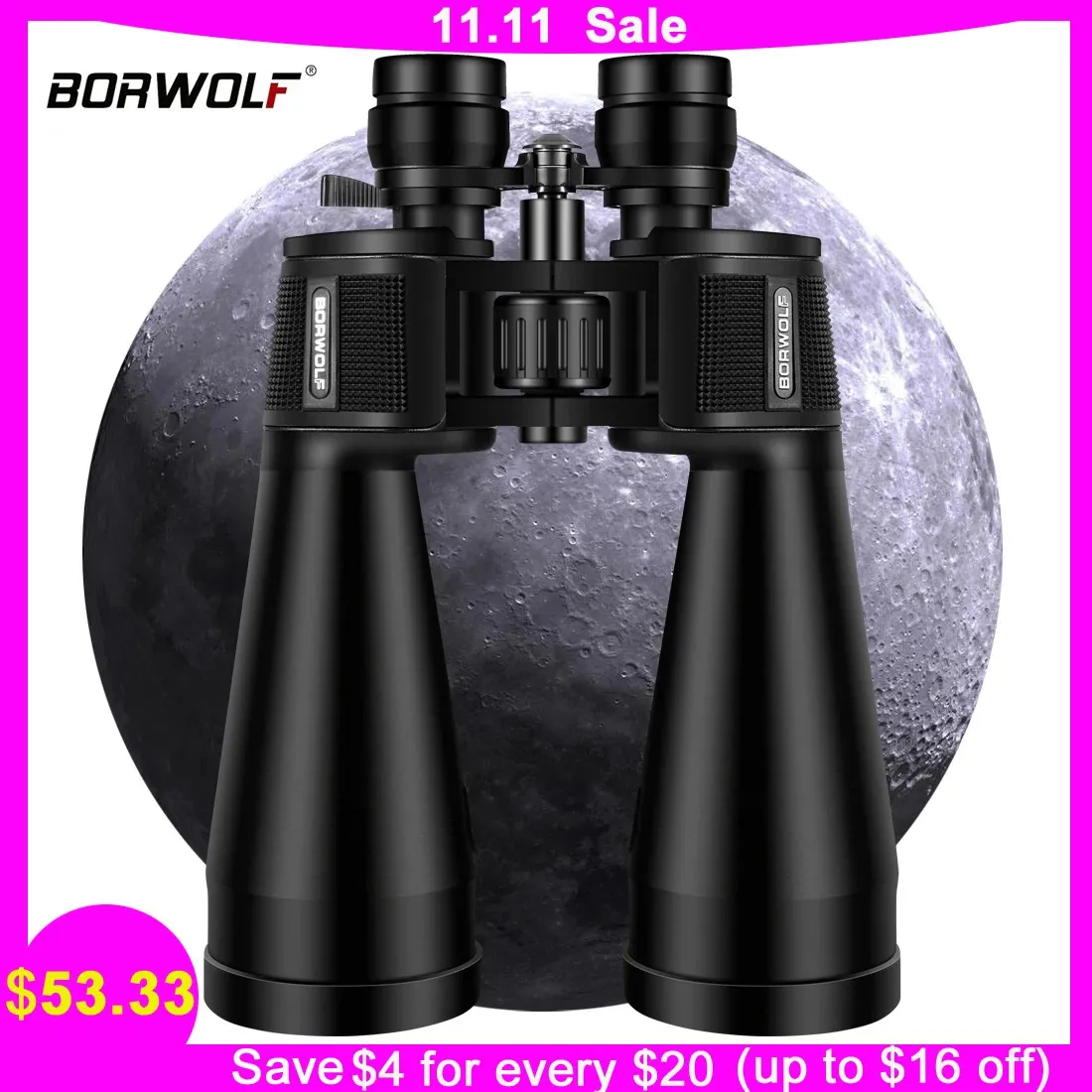 Teleskoplar Borwolf 20 60x70 Yüksek büyütme dürbünleri uzun menzilli zoom 60 kez avlanma astronomik teleskop hd mesleği 231117