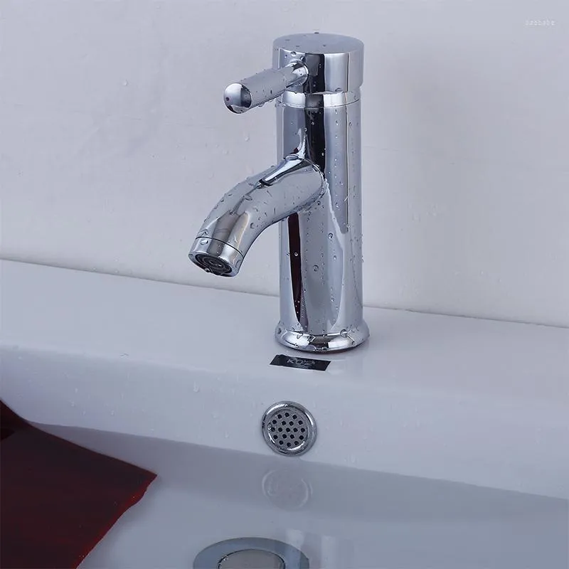 Bathroom Sink Faucets Direct Selling <2kg Faucet Torneiras Para Pia De Banheiro The Sanitary Basin Glass Single Hole Cold Tap