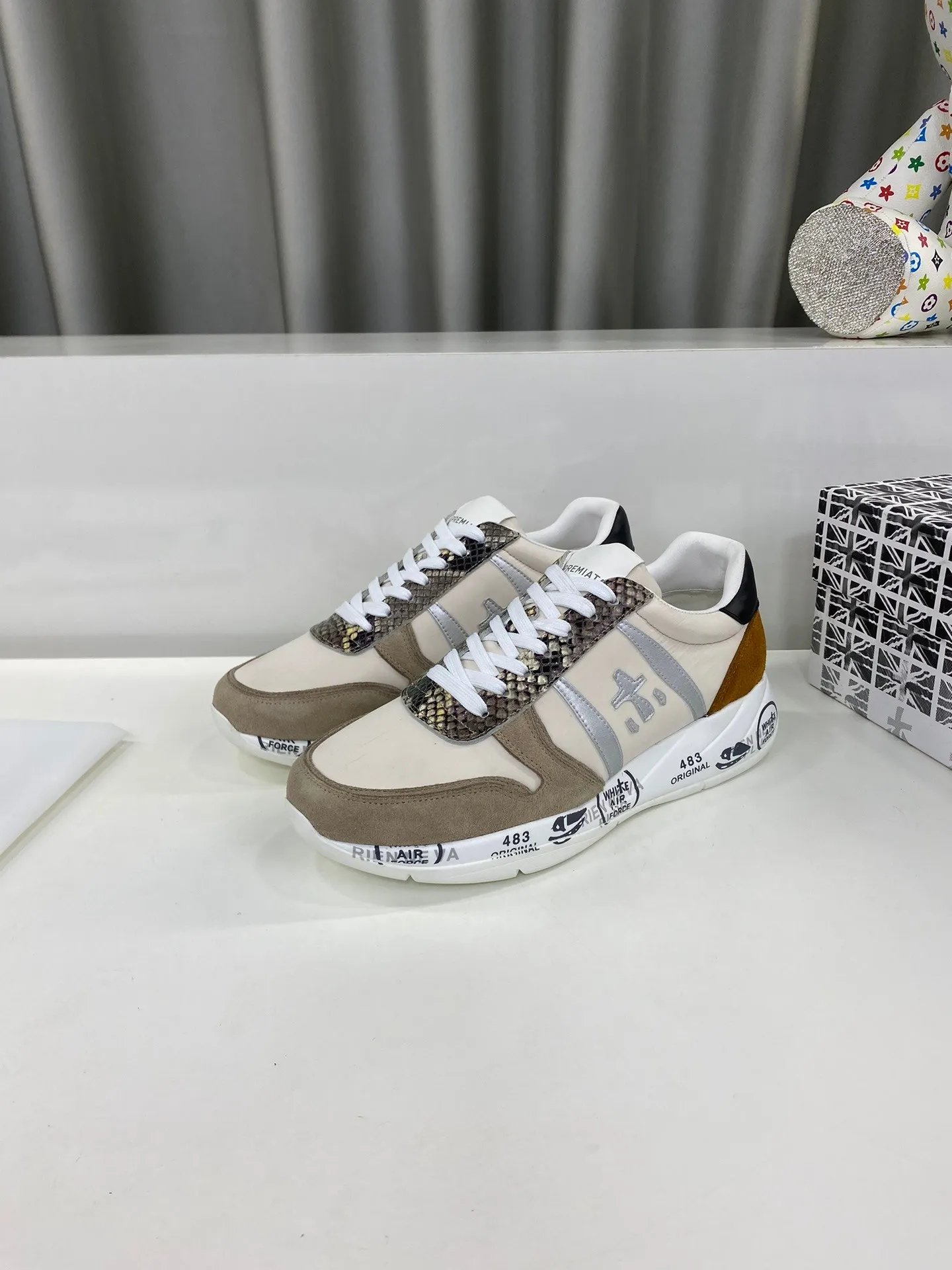 Män löparskor designer casual sneaker Italy Mick Lander lyxmärke sport sneakers som går jogging premiatas arv sko tränare 38-45