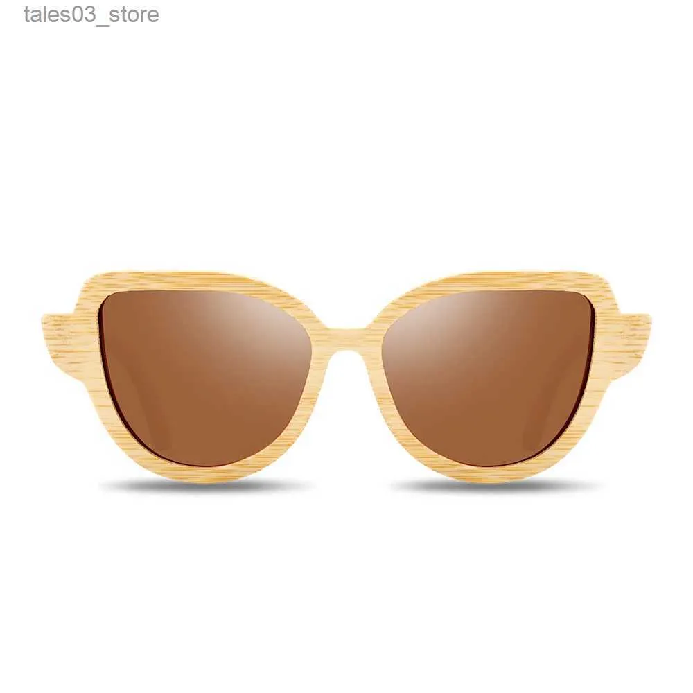 Bamboo Cat Eye Sunglasses Polarized BC4122