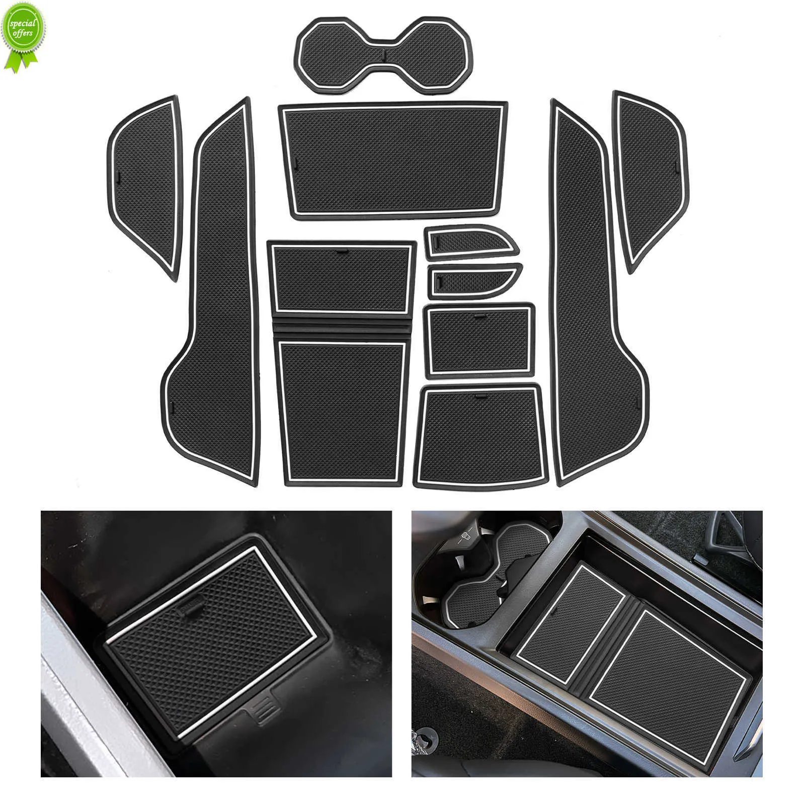 För Mg 4 MG4 EV Anti-Slip Gate Slot Mat Non-Slip Door Groove Pad Cup Holder Car Coaster Interiör Tillbehör