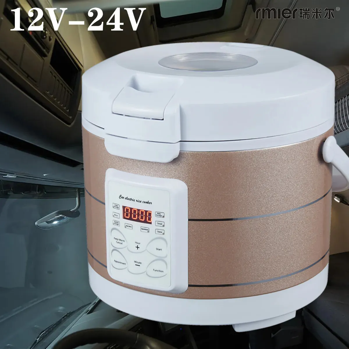 3L Thermal Rice Cooker 2kg For Camping And Travel 12V/24V Rice, Car