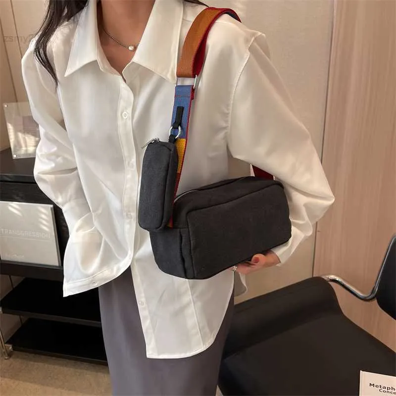 Evening Bags Jin YIde Canvas Box Crossbody Bags for Women 2023 New In Female Designers Trend Small Handbag and Purse Casual Style Bolso Mujer