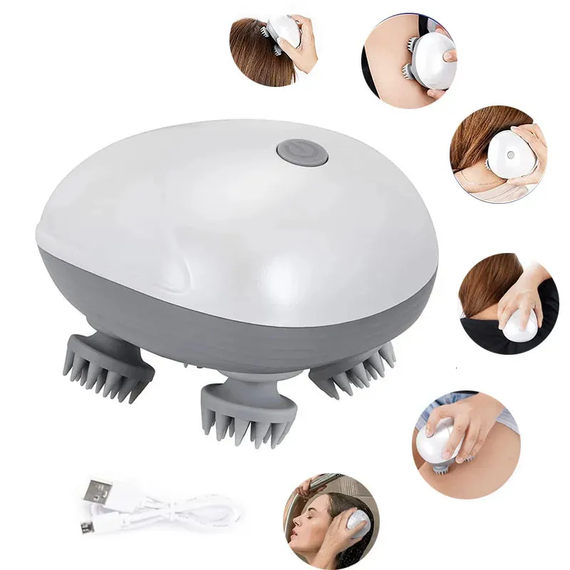 Huvudmassager Electric Cat Body Health Care Relax Axed Ben Ben Neck Deep Tissue Scalp Massage Knådan Vibrerande anordning 231117