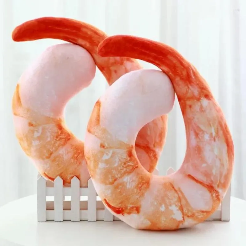 Travesseiro ly- imitação criativa de camarão pescoço em forma de U Grande presente de almoço de alta qualidade