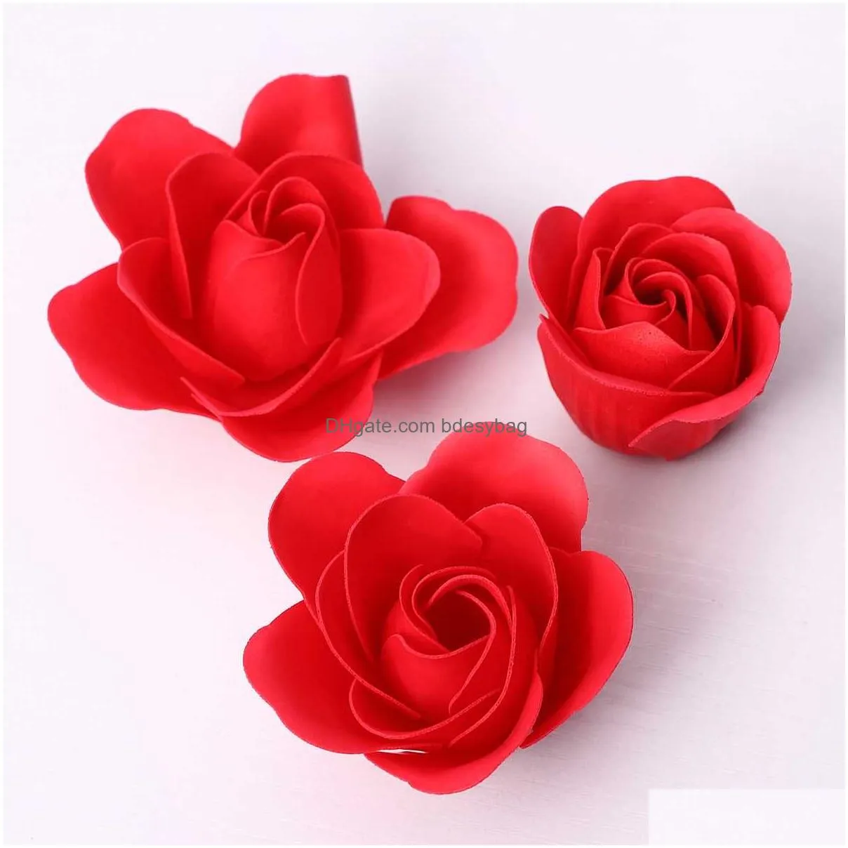 Decorative Flowers & Wreaths Wholesale 81Pcs/Box Handmade Rose Soap Artificial Dried Flowers Mothers Day Wedding Valentines Christmas Dh0Qc