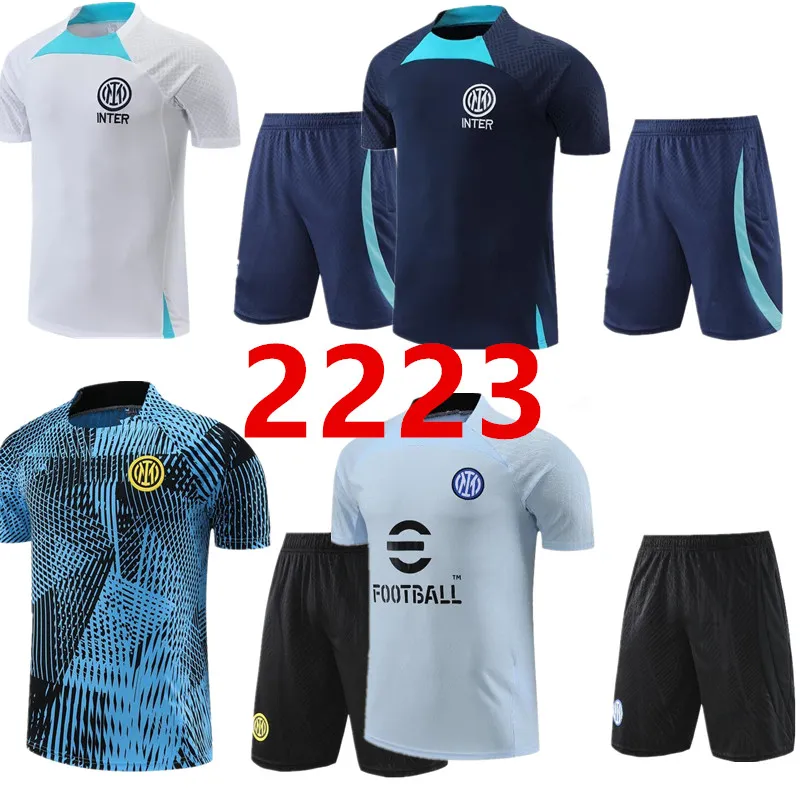 2022 2023 inter TRACKSUIT milans jerseys LAUTARO chandal futbol soccer MILANO Training suit 22/23 milans camiseta DE FOOT inter Short sleeves Sportswear 666