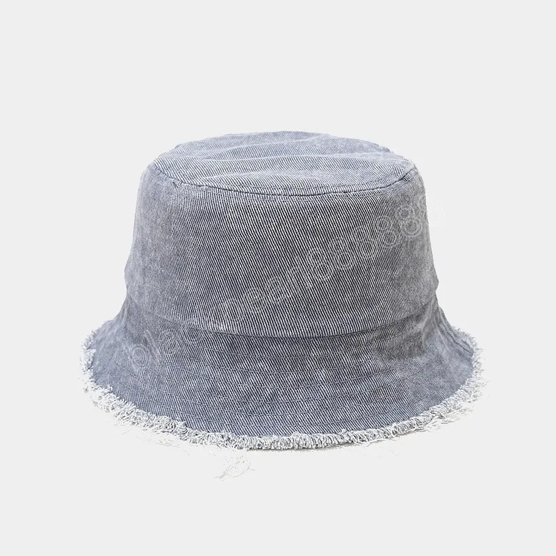 Chapeau pêcheur pliable pour femmes femmes chapeaux de seau de coton d'été chapeaux en jean lavé bob caps hip hop gorros hommes femmes