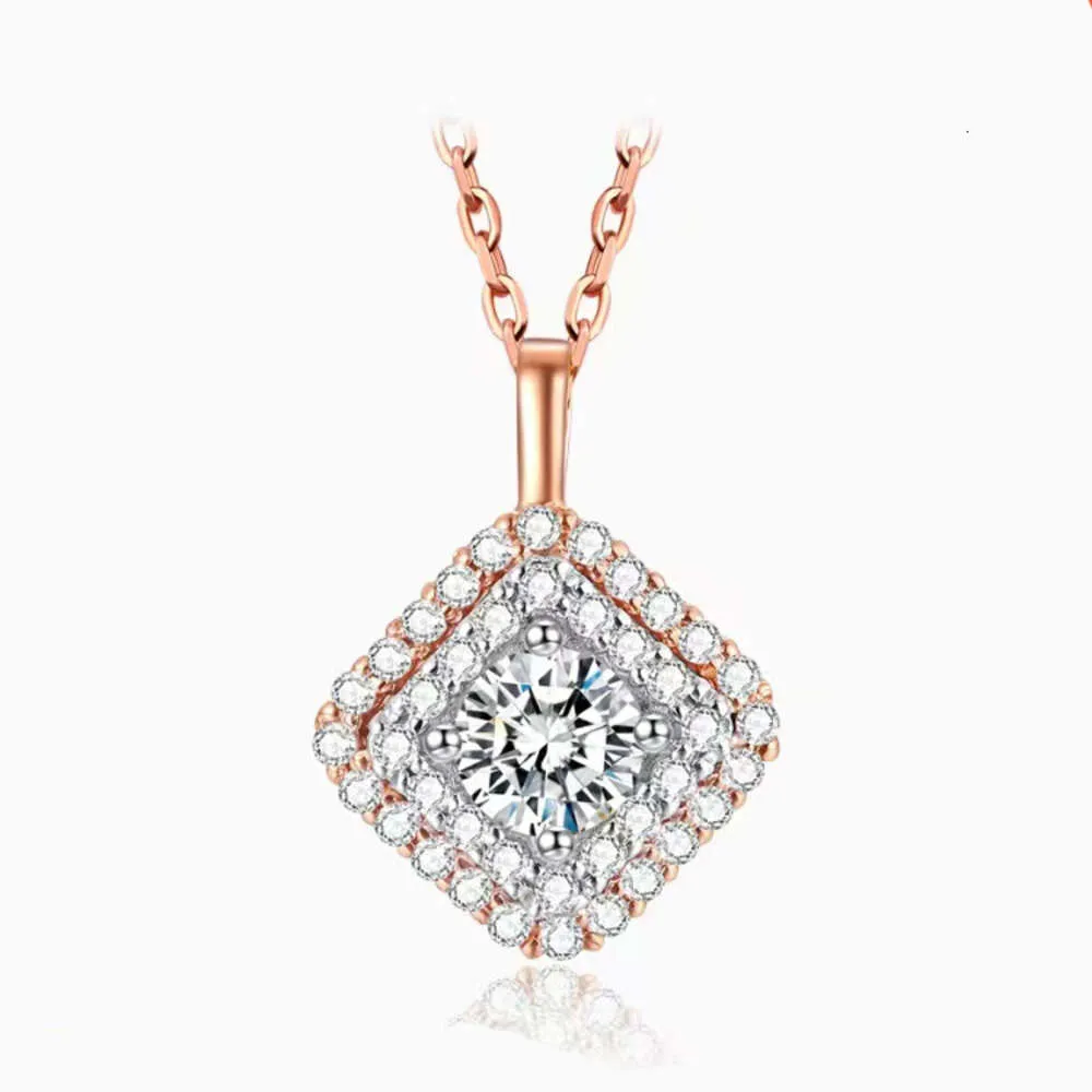 Ensemble de bijoux en or véritable 14K Au750, collier avec pendentif en diamants Moissanite et Moissanite pour femmes, dernière conception, 2022