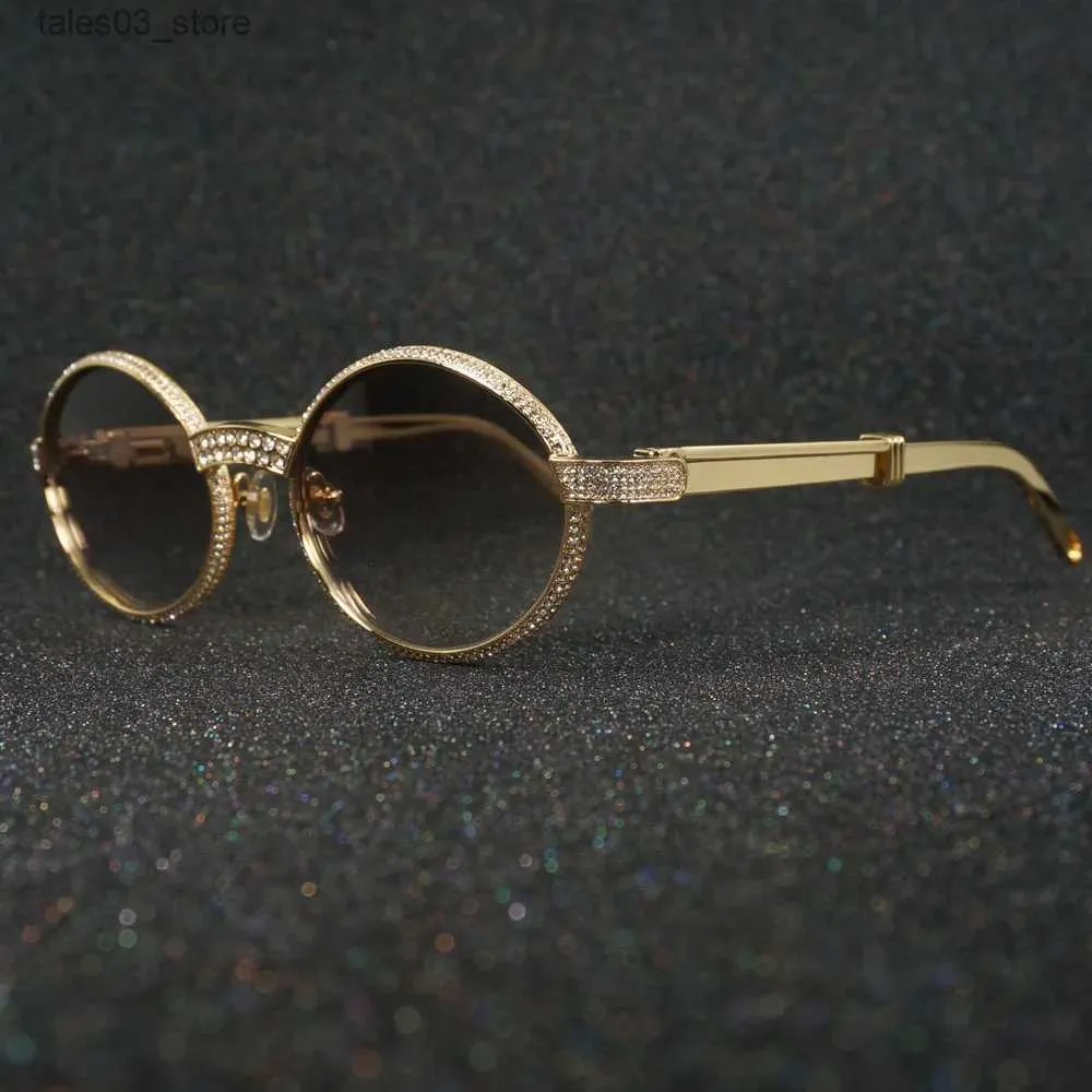 Zonnebrillen Vintage Carter Zonnebril Luxe Roestvrij Zonnebril Heren Retro Design Shades Strass Zonnebril Quavo Sunnies Q231120