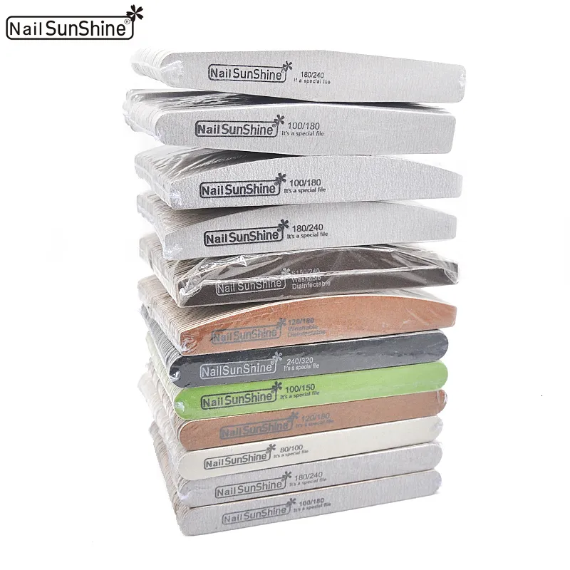 Nagelfiler 50 PCS Multi Grit Wood Strong Tjock Tood Coorful Sandpaper S File Buffing Washable Lime A Ongle Manicure Tools 230417