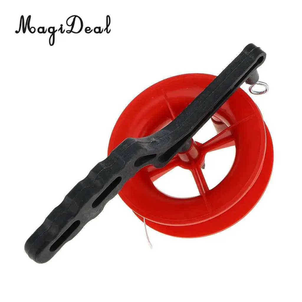 High Quality Outdoor Play Red Fire Kite Grip Reel Winder Wheel Handle Tool W/ Twisted String for Children Kids Adult