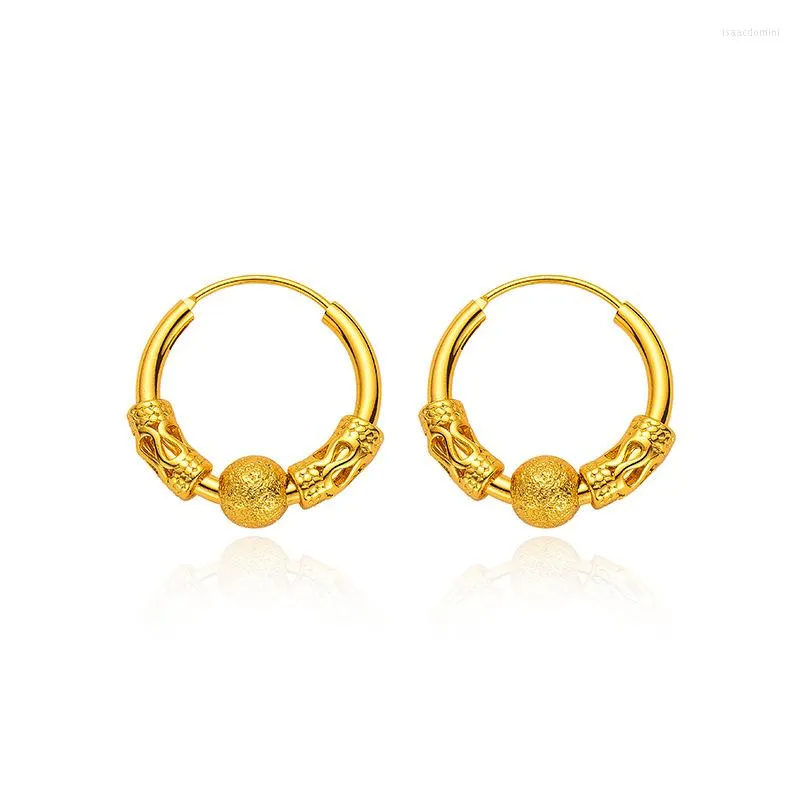 Dingle örhängen riktig 14k gul guld färg droppe örhänge för kvinnor romantiska smycken lyx stud bröllop födelsedagspresent