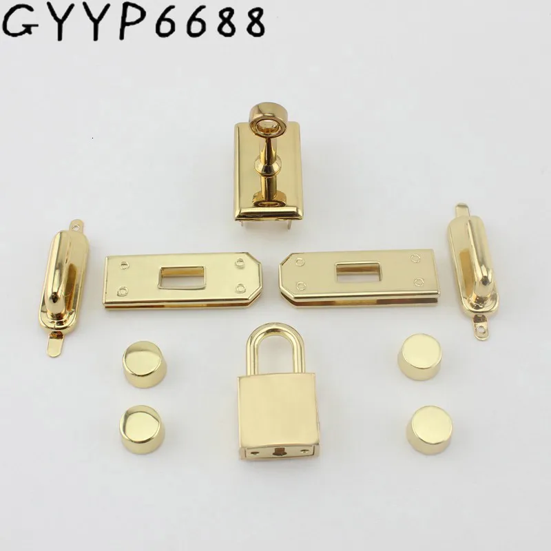 Bag Parts Accessories 1set rectangle eyelets lock hanger for bags hardware wholesale fashion a set of locks fittings woman bag handbags purse 230418