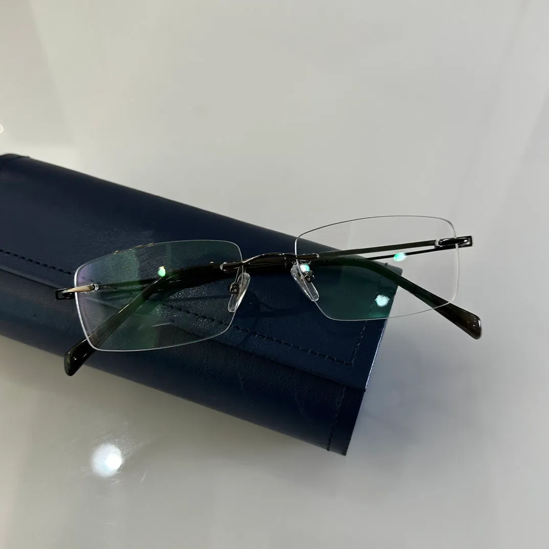 Очки Квадратные очки без оправы мужские и женские очки классический офисный стиль анти-синий свет для чтения защита глаз линзы по рецепту оптические очки очки