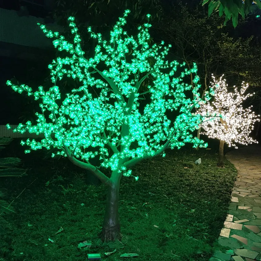 LED Artificial Cherry Blossom Tree Light Christmas Light 2484 pcs LED Bulbs 2.5m Height 110/220VAC Rainproof Outdoor Use