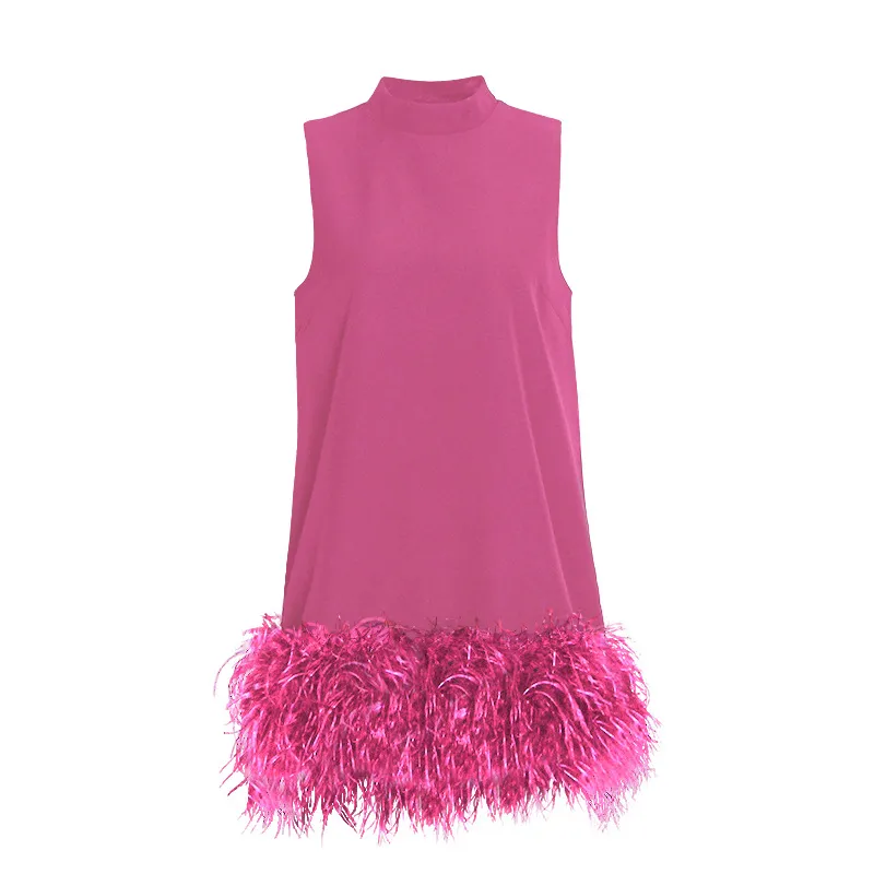 49% OFF Vestidos Women Designer Feather Dress – Elegant White Party Dress at Lowest Price
