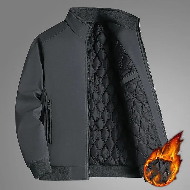 Giacche da uomo Brownon Plus taglia 8xl giacca da uomo spessa collo in piedi solido invernale impermeabile e caldo business casual 231118