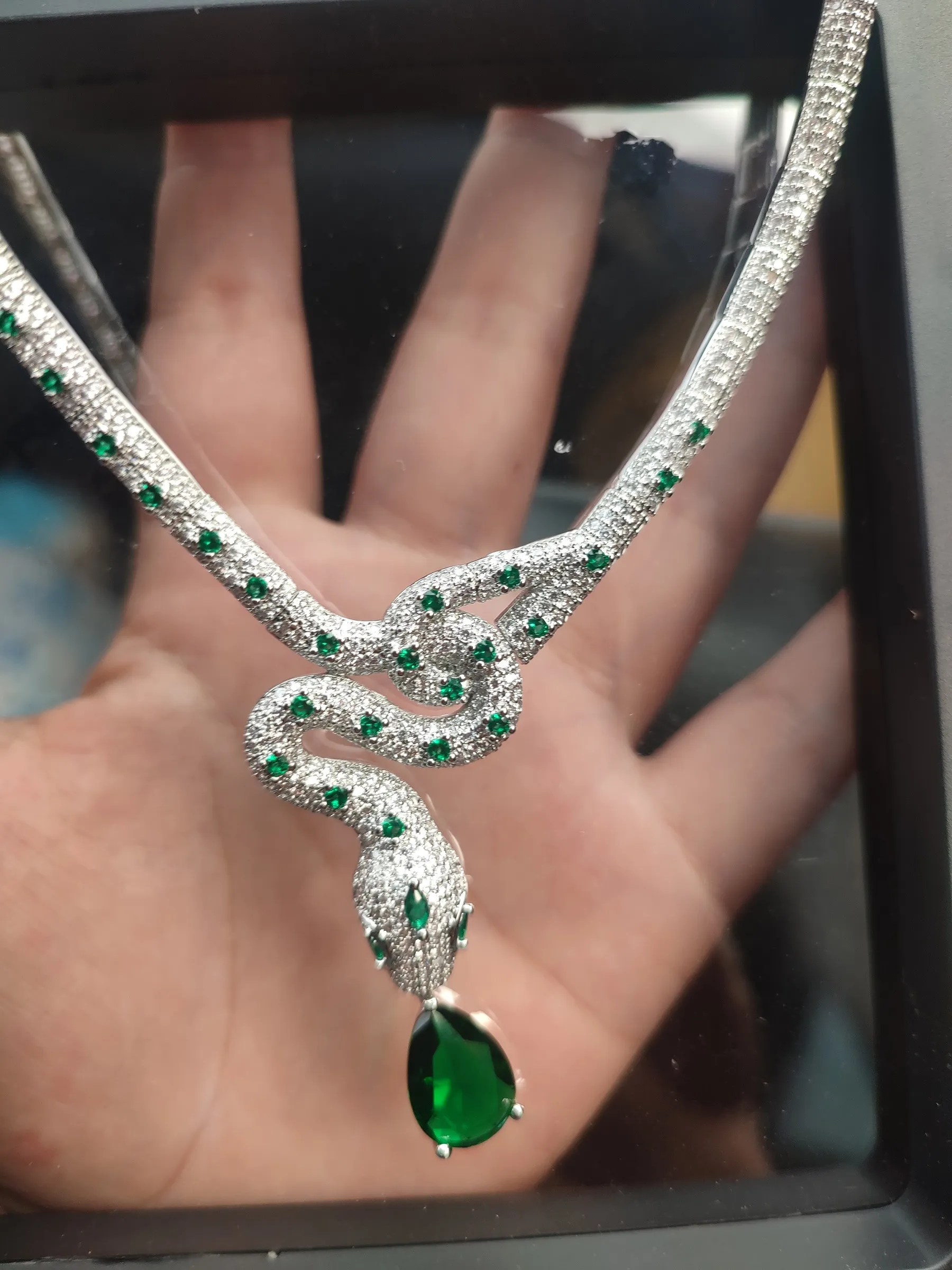 Cartier eternity on sale snake necklace