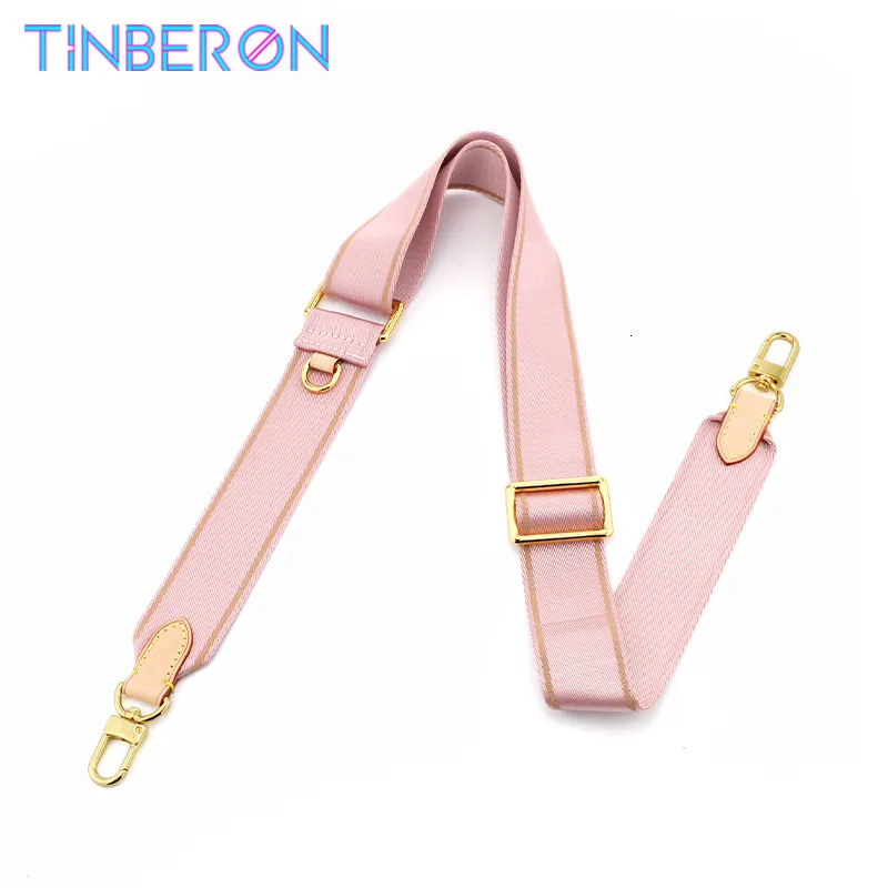 Bag Parts Accessories TINBERON Adjustable Canvas Bag Strap Plus Coin Purse Leather Cowhide Women luxury Replace Bag Strap Webbing Wide Shoulder Strap 230418