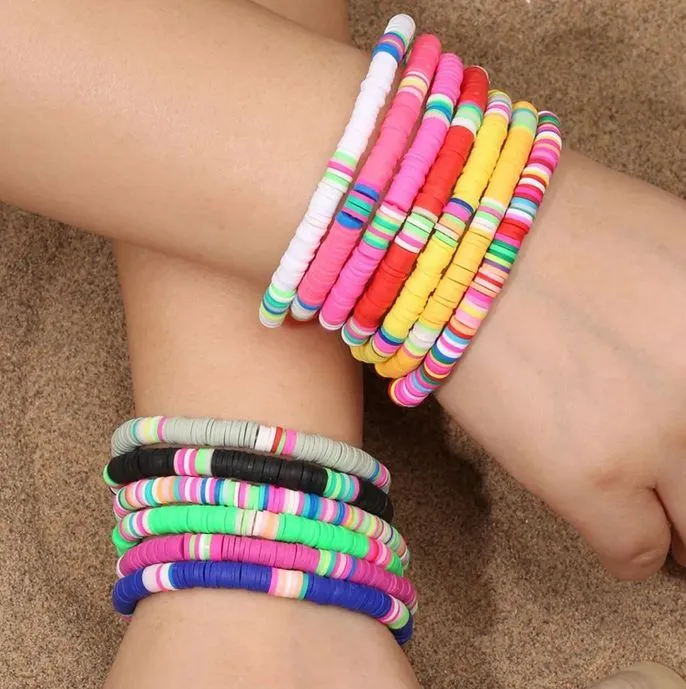 Jewelry  Surfer Heishi Clay Bead Bracelets For Women Bohemian