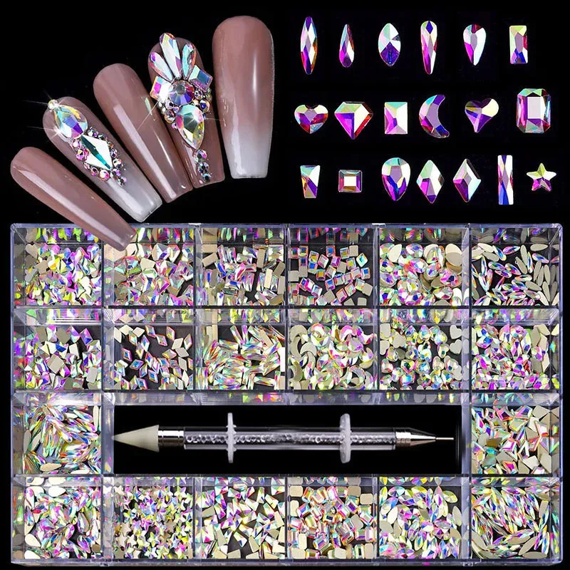 Luxury Crystal Nail Charms With Rhinestones And Diamonds Big Box For Nail  Decoration Set And Manicure Accessories 231117 From Huan07, $17.74