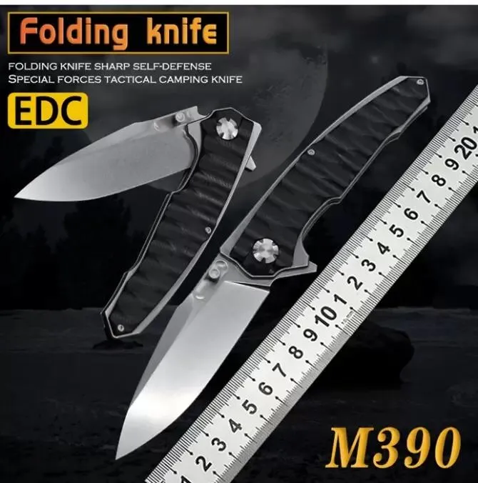 Python Pocket Folding Knife D2 Blade G10 Handle Ball Bearing Camping Tactical Hunting Fishing EDC Survival Knives Tools