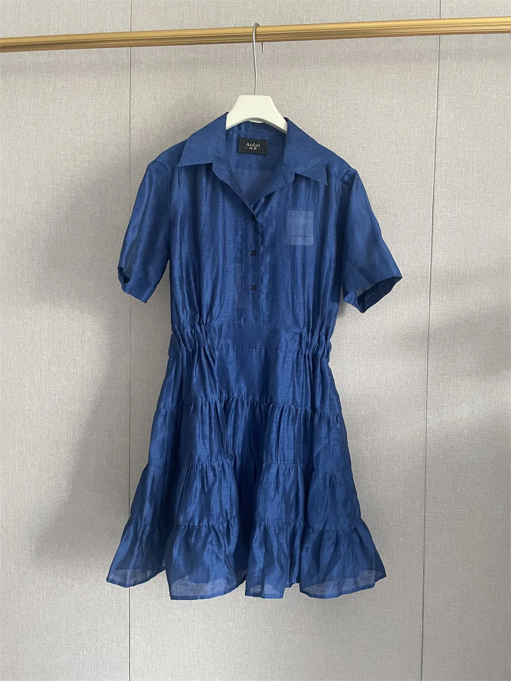 Sandro Womens Casual Fitted Blue Dress Pleated... From Jinguangcanlan558,  $81.48 In Bulk | DHgate.Com