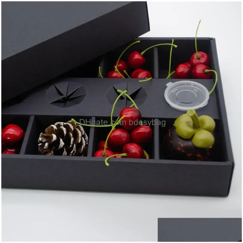 8/10 gird large cake candy fruit box catering package plate box snack plate boxes wholesale lx5439