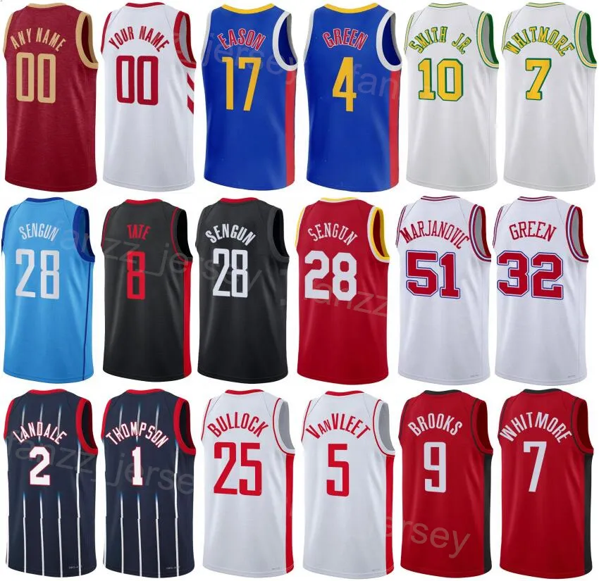 Basketbal afdrukken Dillon Brooks Jersey 9 City Cam Whitmore 7 Tari Eason 17 Amen Thompson 1 JaeSean Tate 8 Reggie Bullock 25 Fred VanVleet 5 Statement Shirt Heren Kinderen