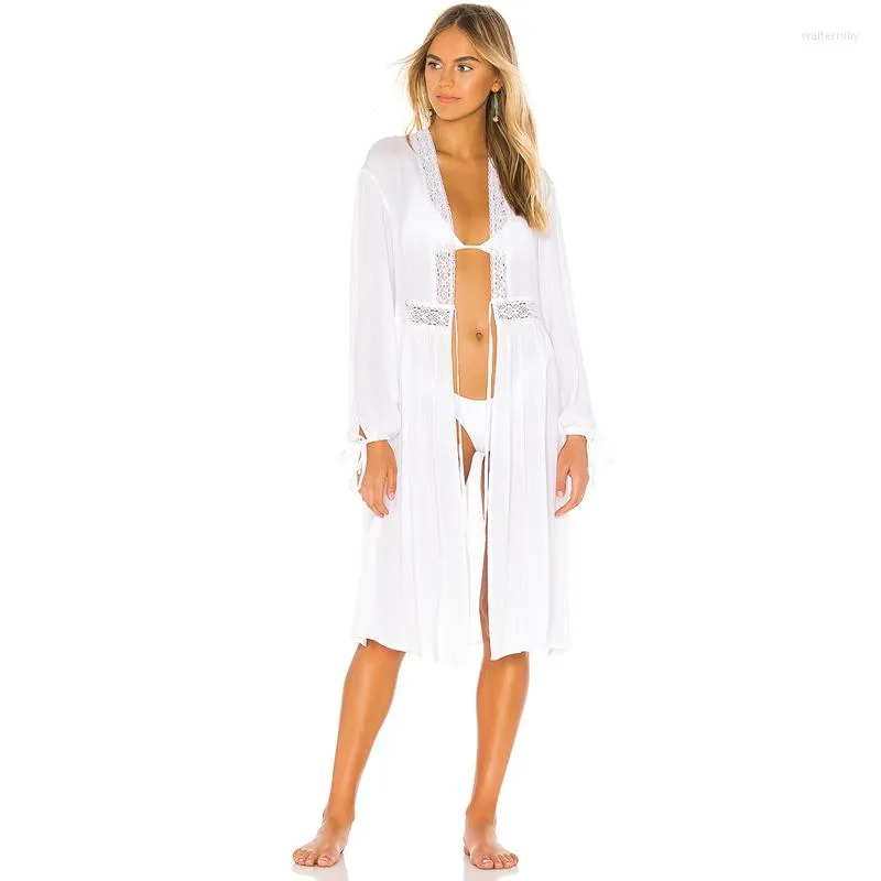 Costumi da bagno da donna 2023 Abito da spiaggia Lungo Cover Up Vestido Largo Verano Mujer Costume da bagno Ups Sarong Robe De Plage Tunica N947