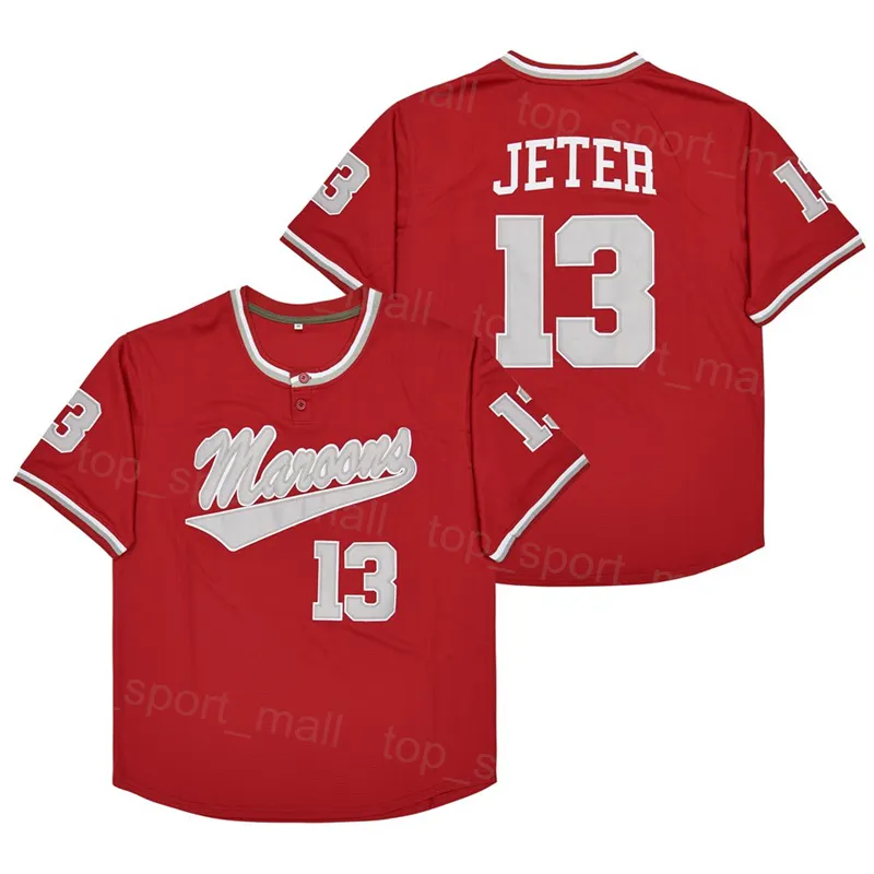 Moive Circa 1992 Derek Jeter Jersey Baseball Game Worn Calamazoo Maroons College Vintage Pullover Red Team Col Col Cool Base Pure Cotton University Retire Sewn