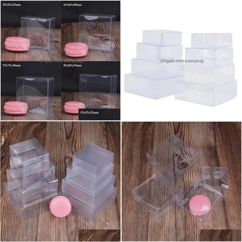 Gift Wrap Pvc Box Clear Frosted Craft Display Small Jewelry Packing Holder Transparent Plastic Lx3578 Drop Delivery Home Gar Dh7Oj