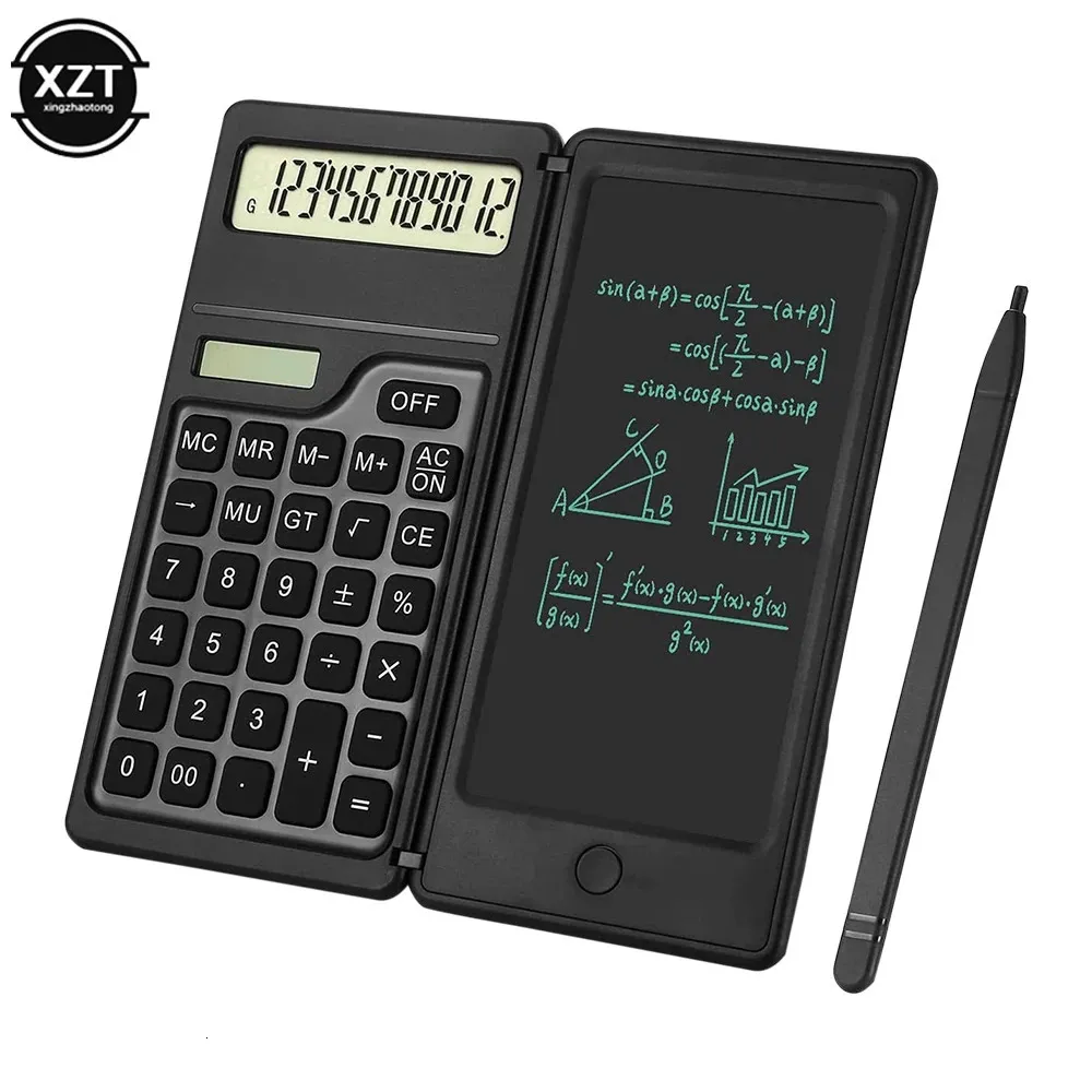 Kalkulatory kalkulatory naukowe dla studentów 10-cyfrowe duże kalkulator ScreenMath z notatnikiem dla gimnazjum College Black 231117