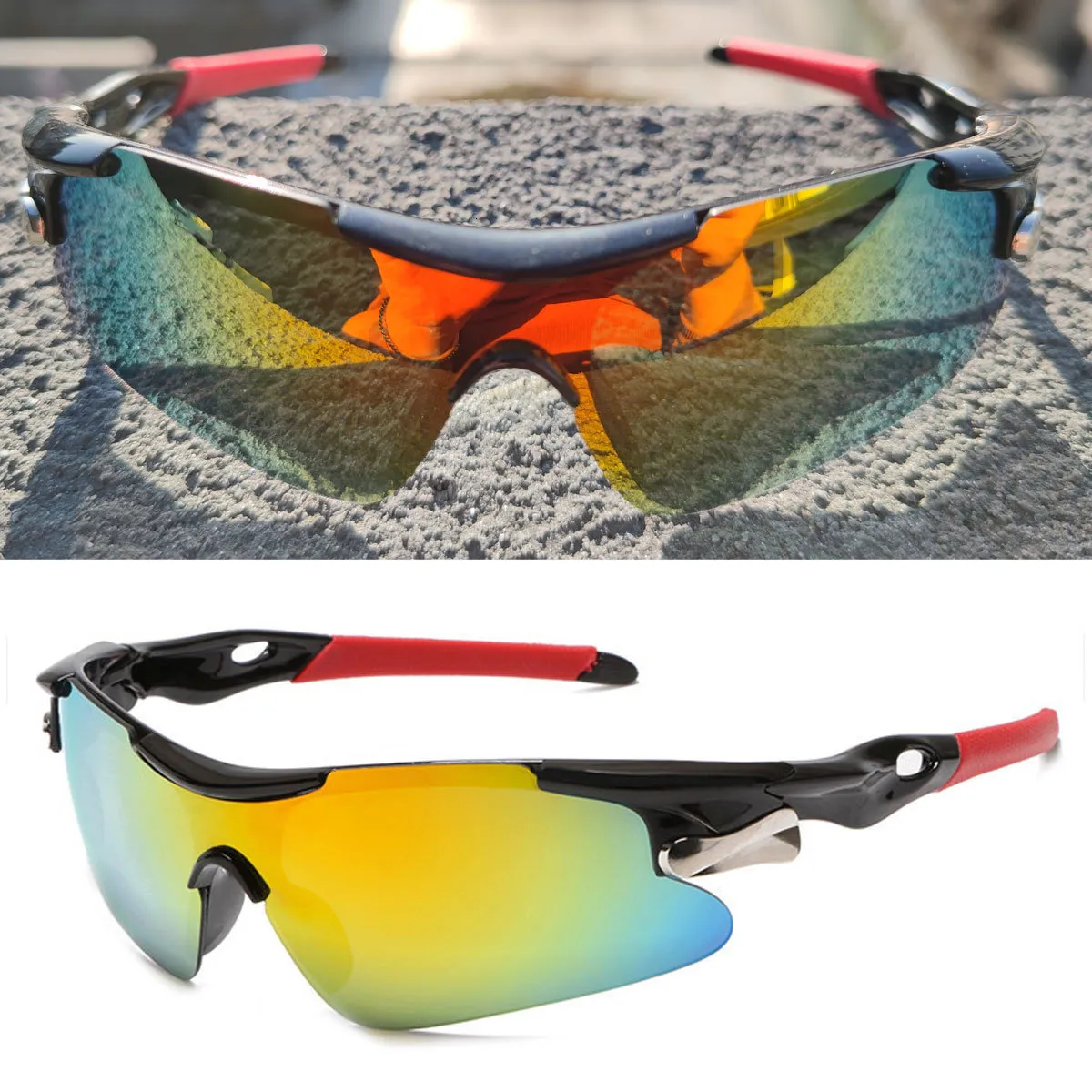 Outdoor Eyewear Cycling Sunglasses Bike Bicycle Riding Glasses UV400 Windproof Sports Goggles For Men Women 230418