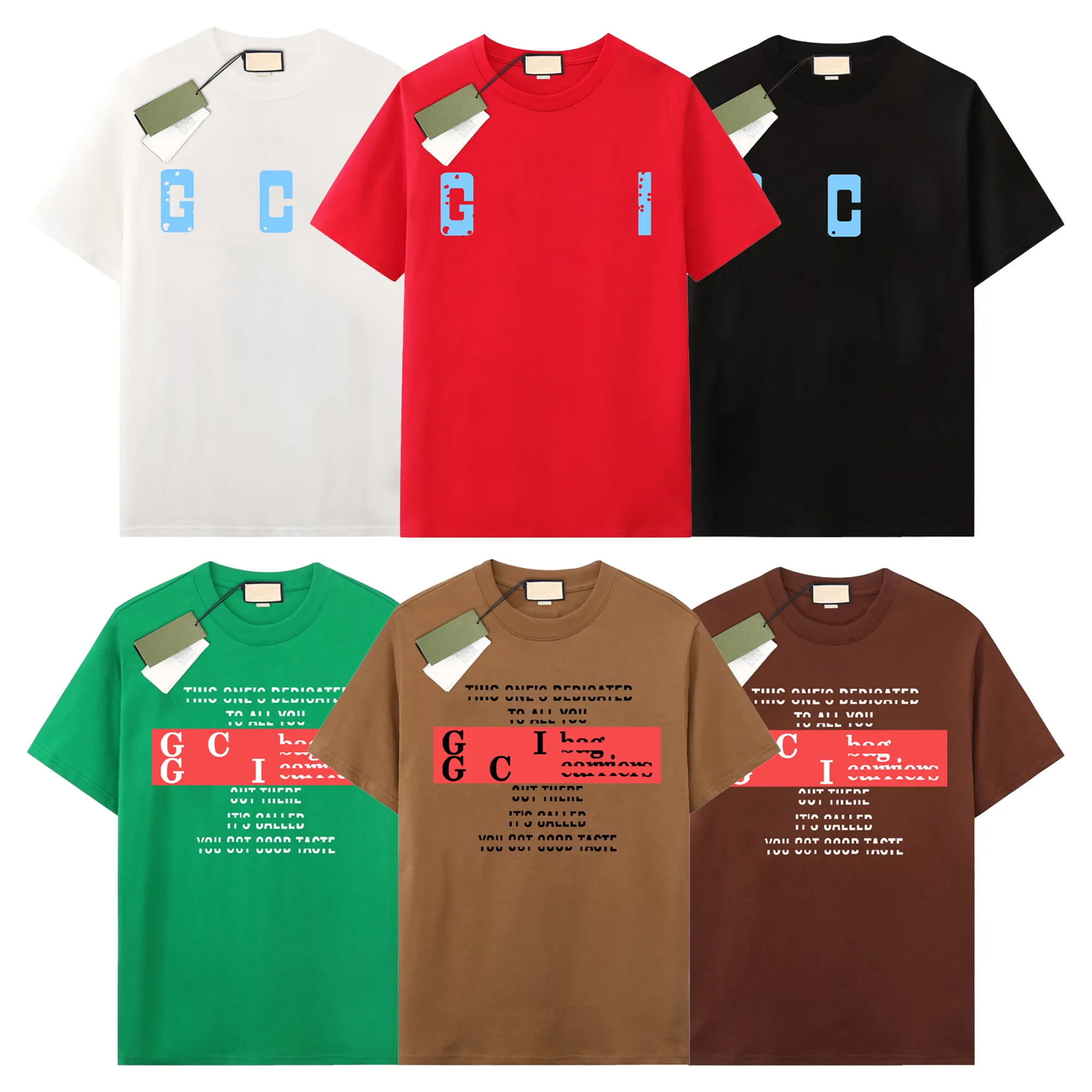 Erkek Tasarımcı T-Shirt Yaz Gu Gömlek Lüks Marka Tişörtleri Erkek Kadınlar Kısa Kollu Hip Hop Sokak Giyim Üstleri Şort Giysileri G-52