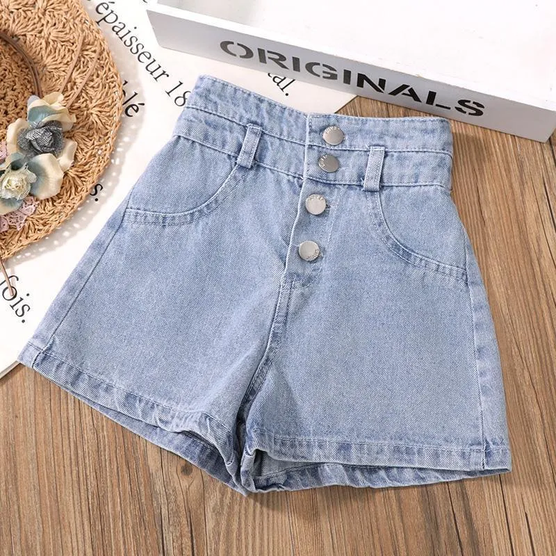 Clothing Sets Summer Kids Girls Clothes Set Teen Girl Crop Tops Tshirt  Denim Shorts Girl Outfits Baby Girls Clothing 4 7 10 To 12 Year 230417 From  12,07 €