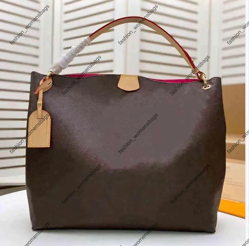 3A Top Luxury Bag Designer Sac de luxe pour femmes m43704 Hobo Grande capacité Souple 5 couleurs Cuir Meilleure qualité Sacs Sac à main gracieux Une épaule GRACEFUL MM Fleur marron