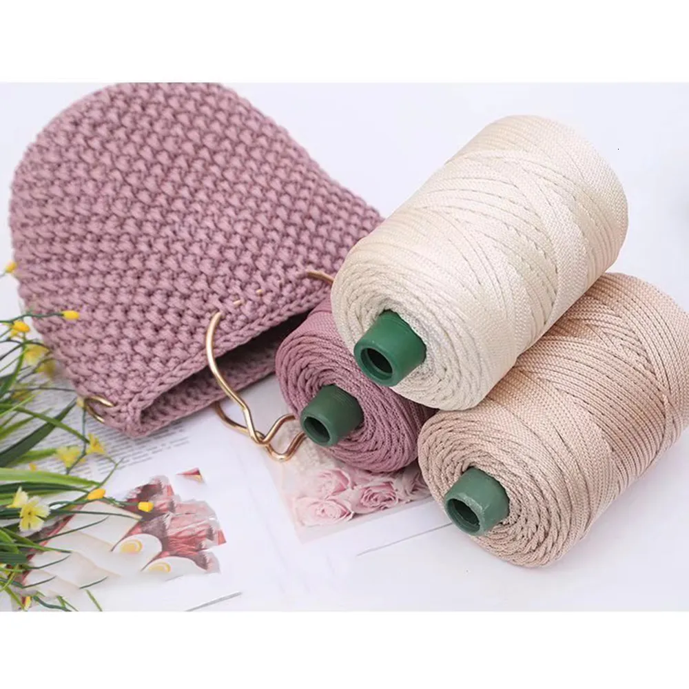 Bag Parts Accessories 1pcs Light Viscose Ice Rope Summer Sun Hat Hand Woven DIY Handbag Silk Thick Wool Knitting Crocheted Material Chunky Yarn 230418