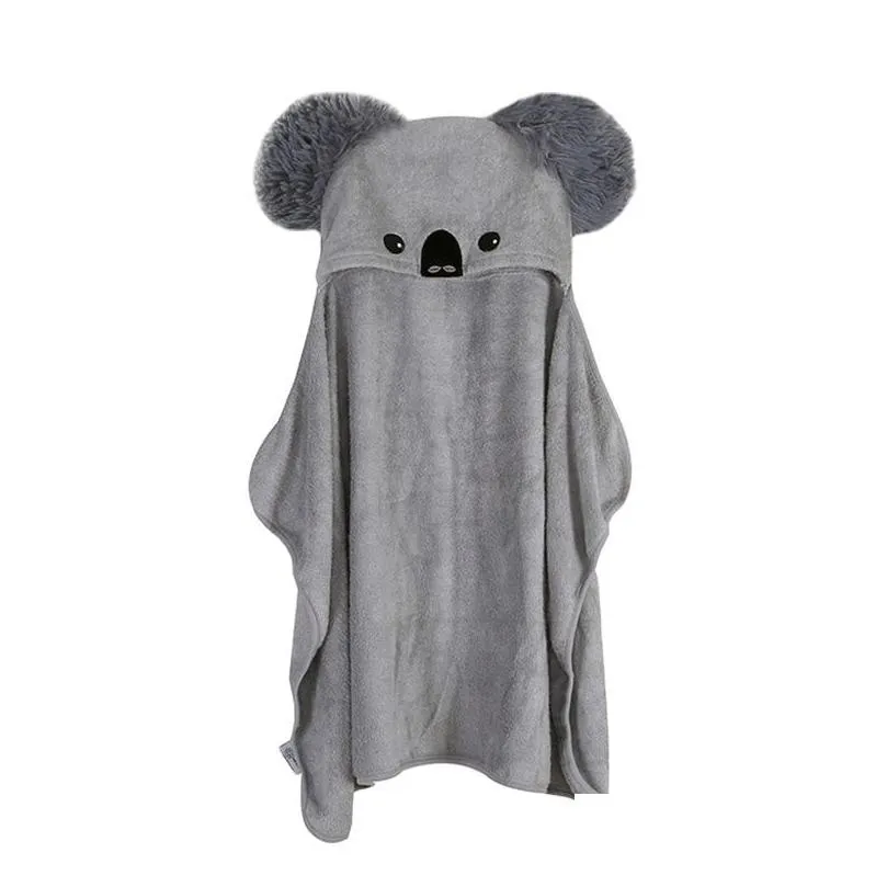 Serviettes Robes Bébé Bain À Capuchon Doux 100% Tissu Éponge De Bambou Avec Un Design De Visage D'animal Mignon Idéal Pour Les Nourrissons Et Les Tout-petits Livraison Directe K Dhf9S