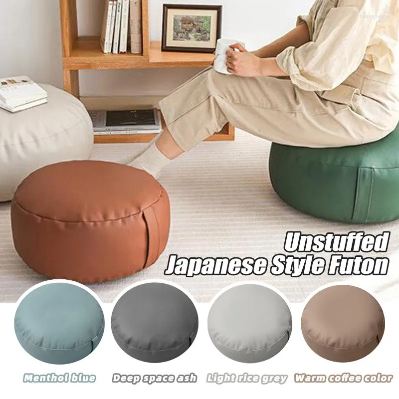 Almohada estilo japonés meditación Homestay Bahía ventana Tatami sin relleno puf marroquí cubierta tecnología tela otomano perezoso futón