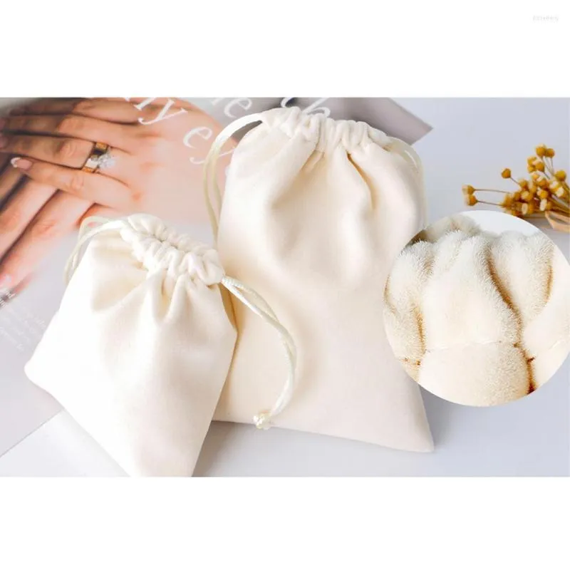 Pochettes à bijoux 20 pièces sac de rangement cordon multifonctionnel sacs en tissu anneaux support organisateur Sachets femmes filles