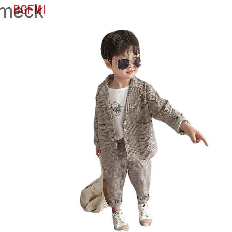 Clothing Sets Kid Boys Spring and Autumn Suit Boys Baby Suit Clothes 2023 new Kids Casual Clothing Tops+pants 2 piece set Formal wear