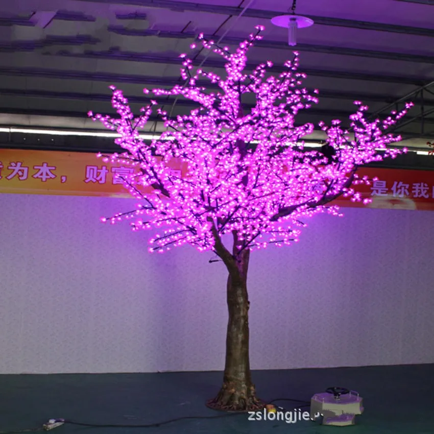 Luce notturna artificiale per albero di fiori di ciliegio a LED Luci natalizie per decorazioni di nozze di Capodanno H3m / 3456 pezzi LED Luce per albero a LED