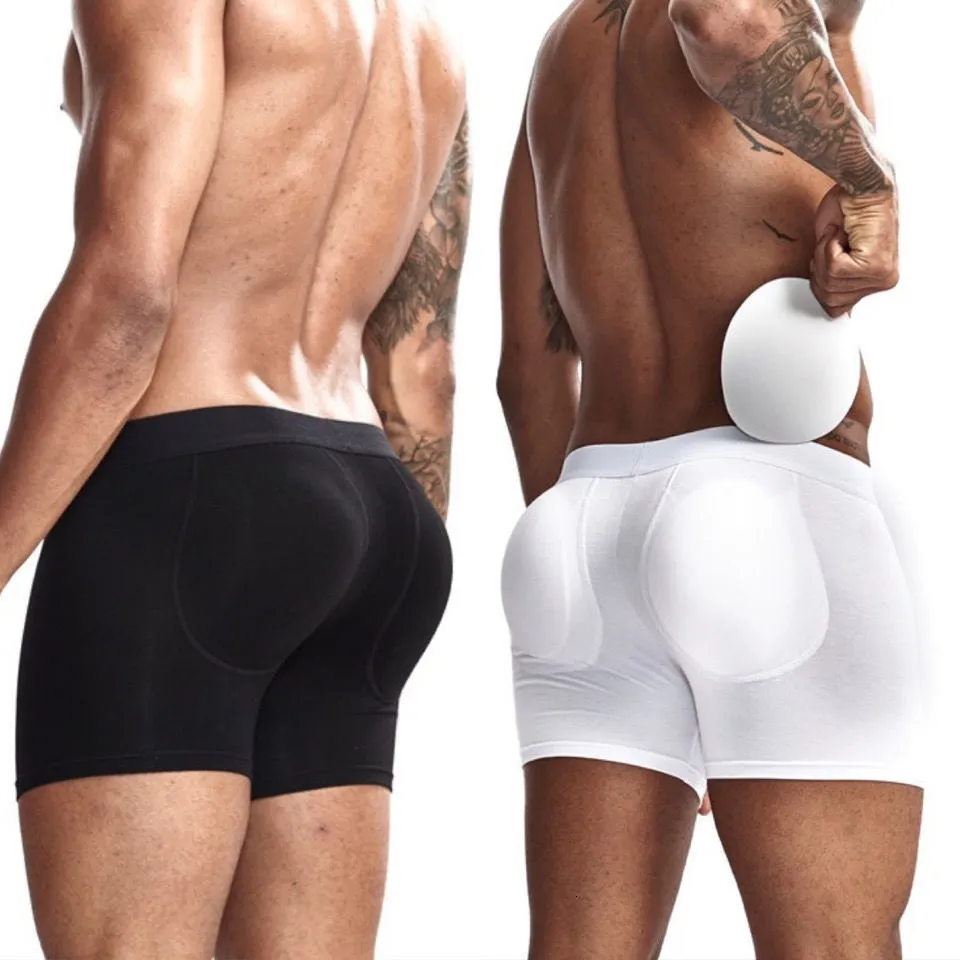 Mens Underpants Sexy Men Padded Underwear Mesh Boxer Bulge