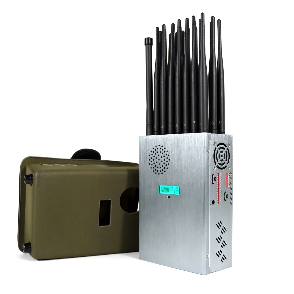 Portable 24 Antennas Signal Jamm Ers Shields GPS Wi Fi Bluetooth LOJACK VHF  UHF CDMA GSM 2G 3G 4G 5G Mobile Phone Signal Block Er/Brouilleur/Bloqueador/Disturbatore  From Jammers007, $1,133.67