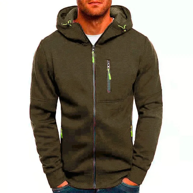 Mens zip up hoodie with zipper pockets cheap