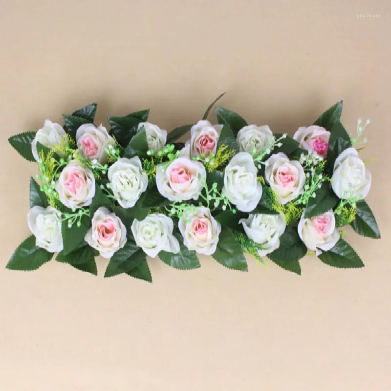 Декоративные цветы 1pc Diy Artificial Rose Flower Row Row Road Dod Decord Decord Tgen Tag